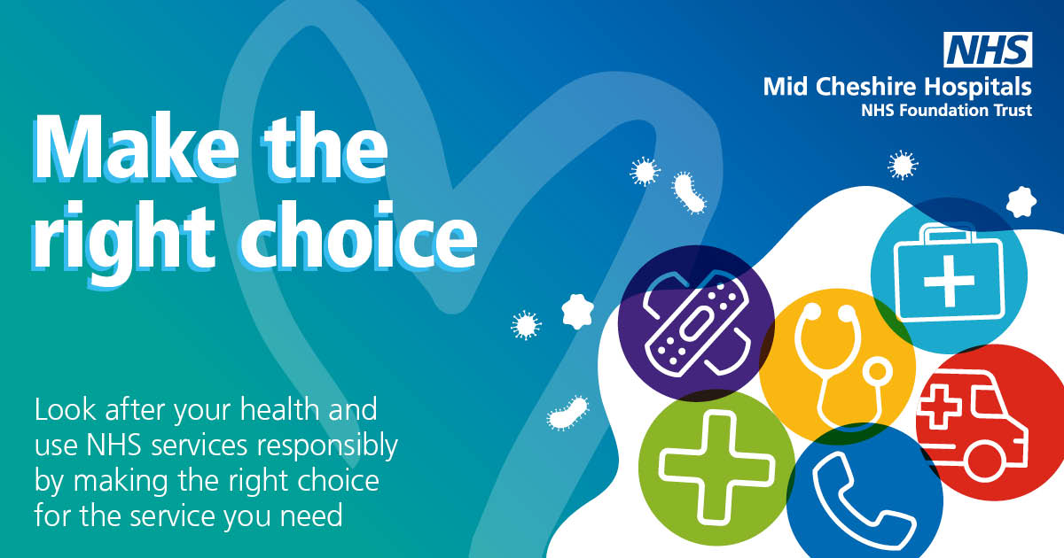 Make the right choice - Look after your health and use NHS services responsibly by making the right choice for the service you need