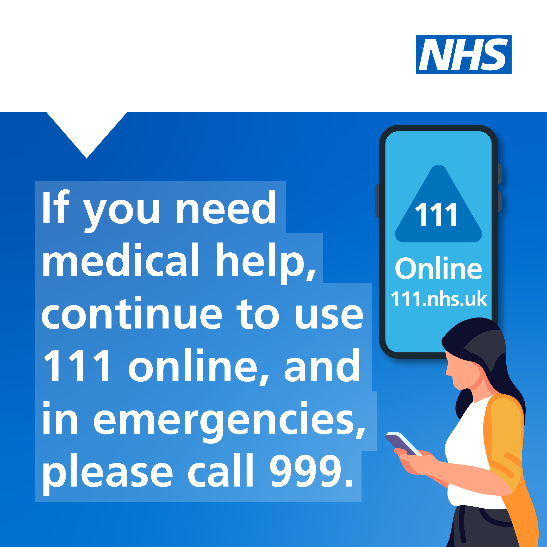 NHS 111 graphic
